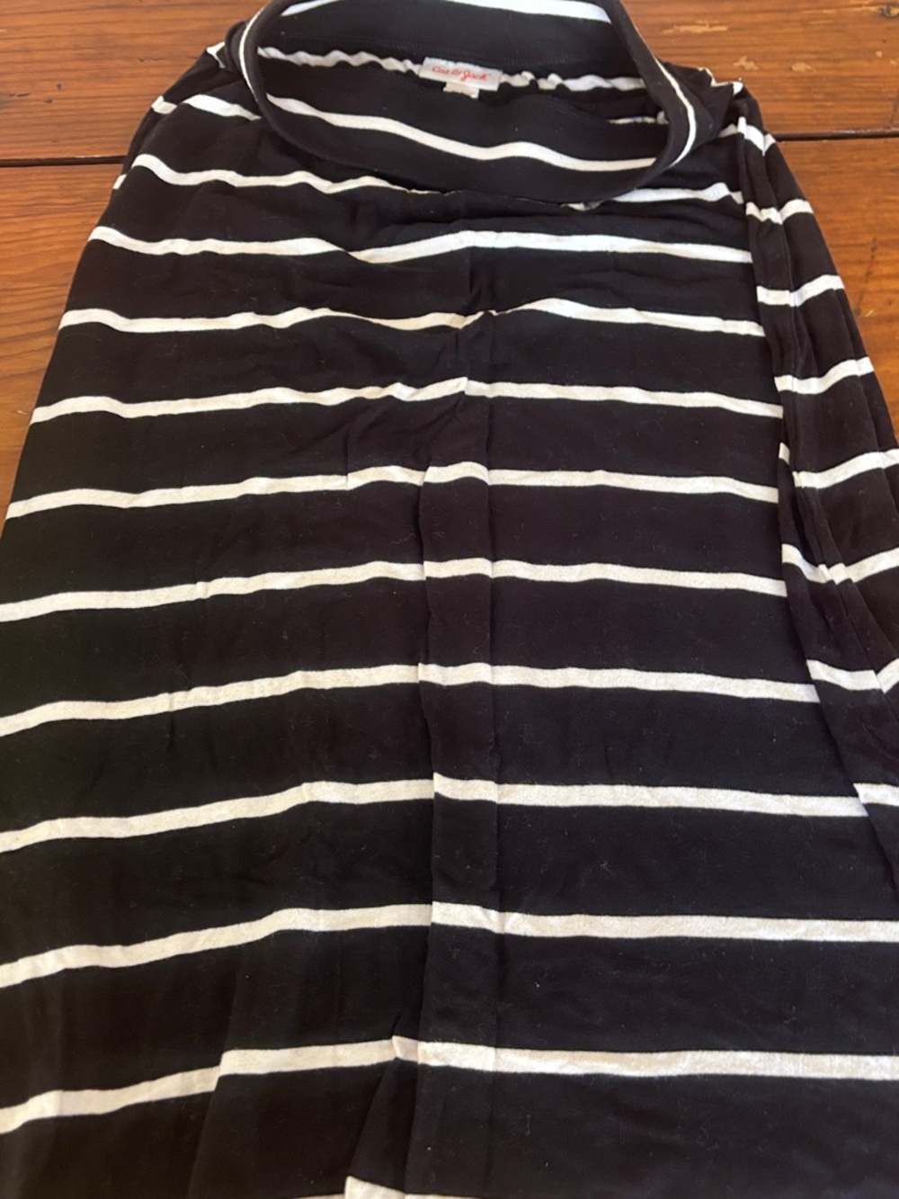 Cat & Jack Black and White Striped Kids Top